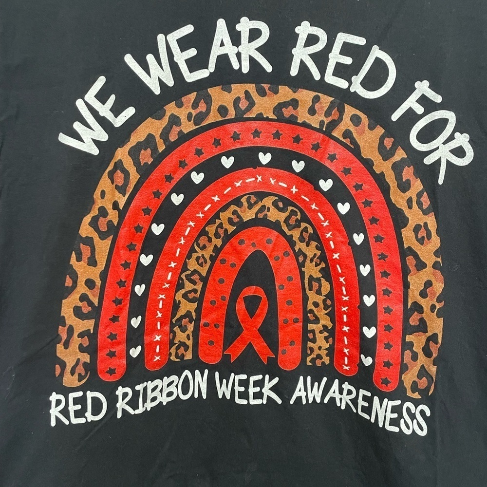 Red Ribbon Week T shirt-unisex XL - Picture 3 of 4